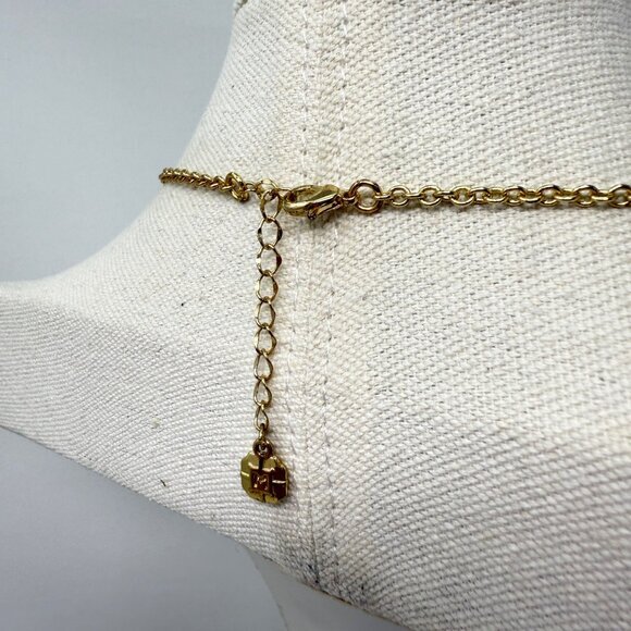 Monet Georgian Collet‎ Necklace Blue Faceted Anna Wintour Gold-Tone Marked - Picture 6 of 8